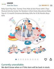 Baby/Infant Multifunctional Tummy Time Piano Gym Mat