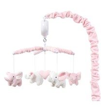 Crib Mobile for Girls - Soft Pink Musical Baby Crib Mobile with 12 Lullabies,...