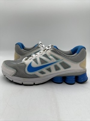 Nike Shox Qualify 2 Metallic Silver/White/Blue - 10W  - 442115-044-Preowned
