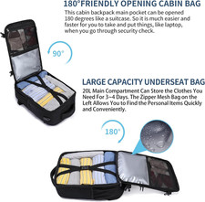 Ryanair Cabin Bag 40X20X25 Underseat Hand Luggage Travel Backpack Laptop USB