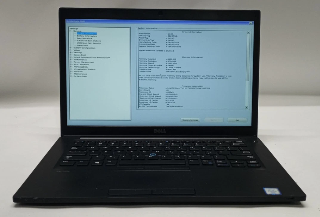 Dell Intel Core i5 7th Gen. 8 GB RAM PC Laptops & Netbooks for