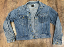 VTG Lee Sanforized Denim Jacket Large Union Made USA PATD-153438 Trucker Riders