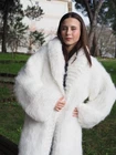 Mohair Coat White Oversize Thick Mohair HandKnitted Handmade by LanaKnittings