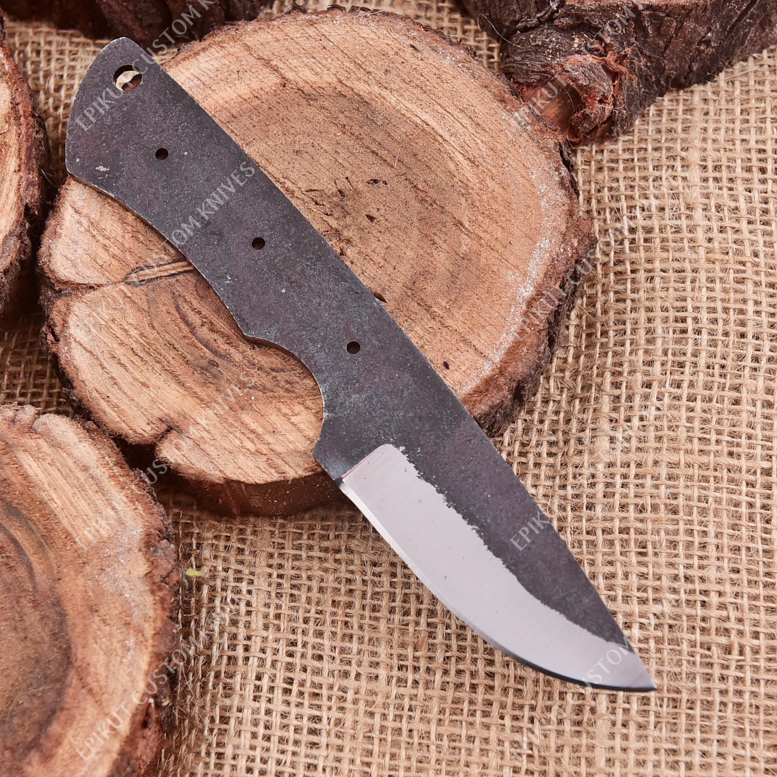 8'' 1095 High Carbon Steel Knife Blank Blade DIY Bushcraft Hunting Knife Making