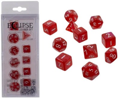 Eclipse 11 Dice Set: Apple Red Dungeons & Dragons