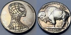 HOBO NICKEL COIN AMAZING SPIDERMAN WEB SLINGER BUFFALO SPIDER FREE SHIP