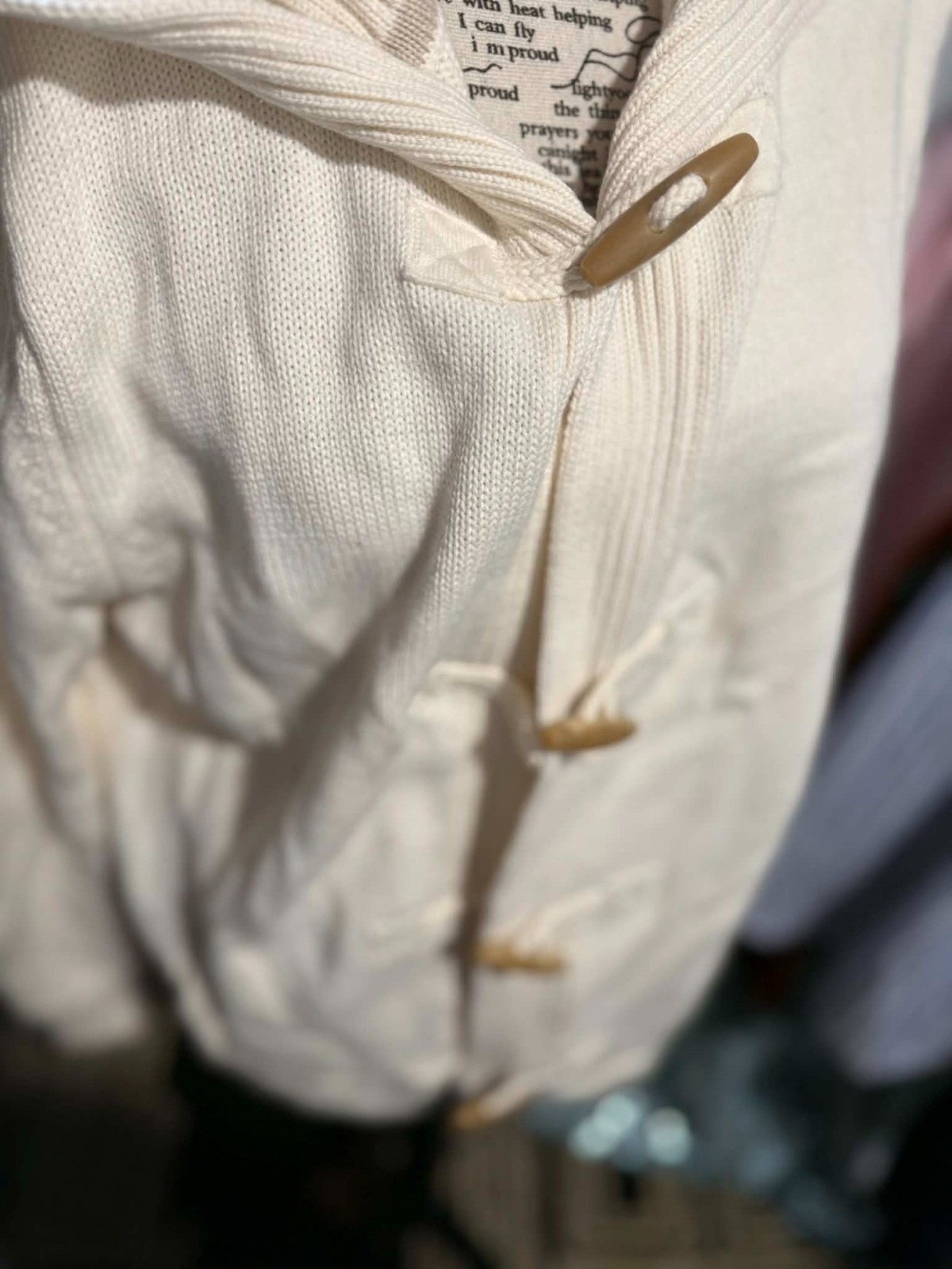 LL Bean Collared Toggle Button Cardigan Sweater S… - image 3