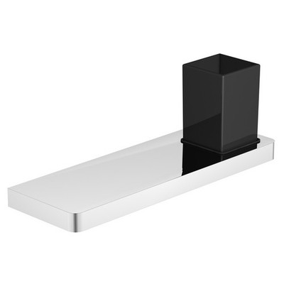 Steinberg Serie 420 Badezimmer Ablage mit Glas schwarz  420 2012