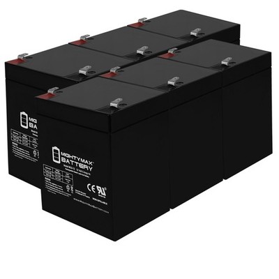 Mighty Max 12V 5AH SLA Replacement Battery for PowerStar AGM1205-230 - 6 Pack