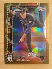 2025 Topps Holiday Chrome Tarik Skubal #HC74 Gold Refractor /50