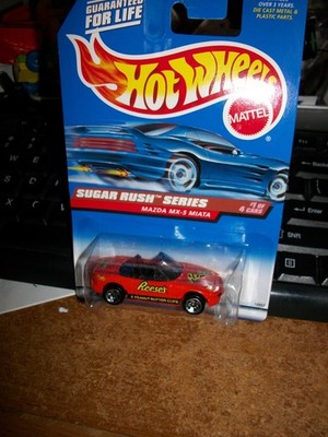 Hot Wheels Sugar Rush Series Orange Mazda MX-5 Miata Reese's Peanut Butter Cups