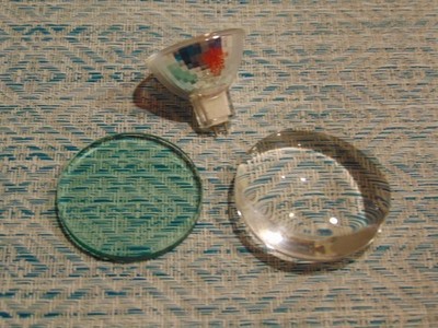 KODAK CAROUSEL SLIDE PROJECTOR HEAT ABSORBING & CONDENSOR LENS &  LIGHT BULB