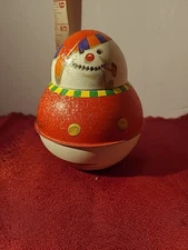 smaller 1984 BRISTOL WARE "Snowman" roly-poly tobacco tin EMPTY 