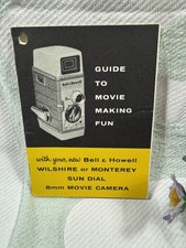 Bell  Howell 8mm Manual Guide Wilshire Monterey Sun Dial            