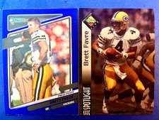 Brett Favre 2021 Donruss Press Proof Blue & 1994 Classic Proline Live Spotlight