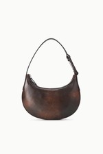 Staud Alden Shoulder Bag in Espresso Distressed