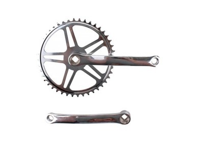 Retro Kurbelgarnitur 44T Silber SET,Chrom