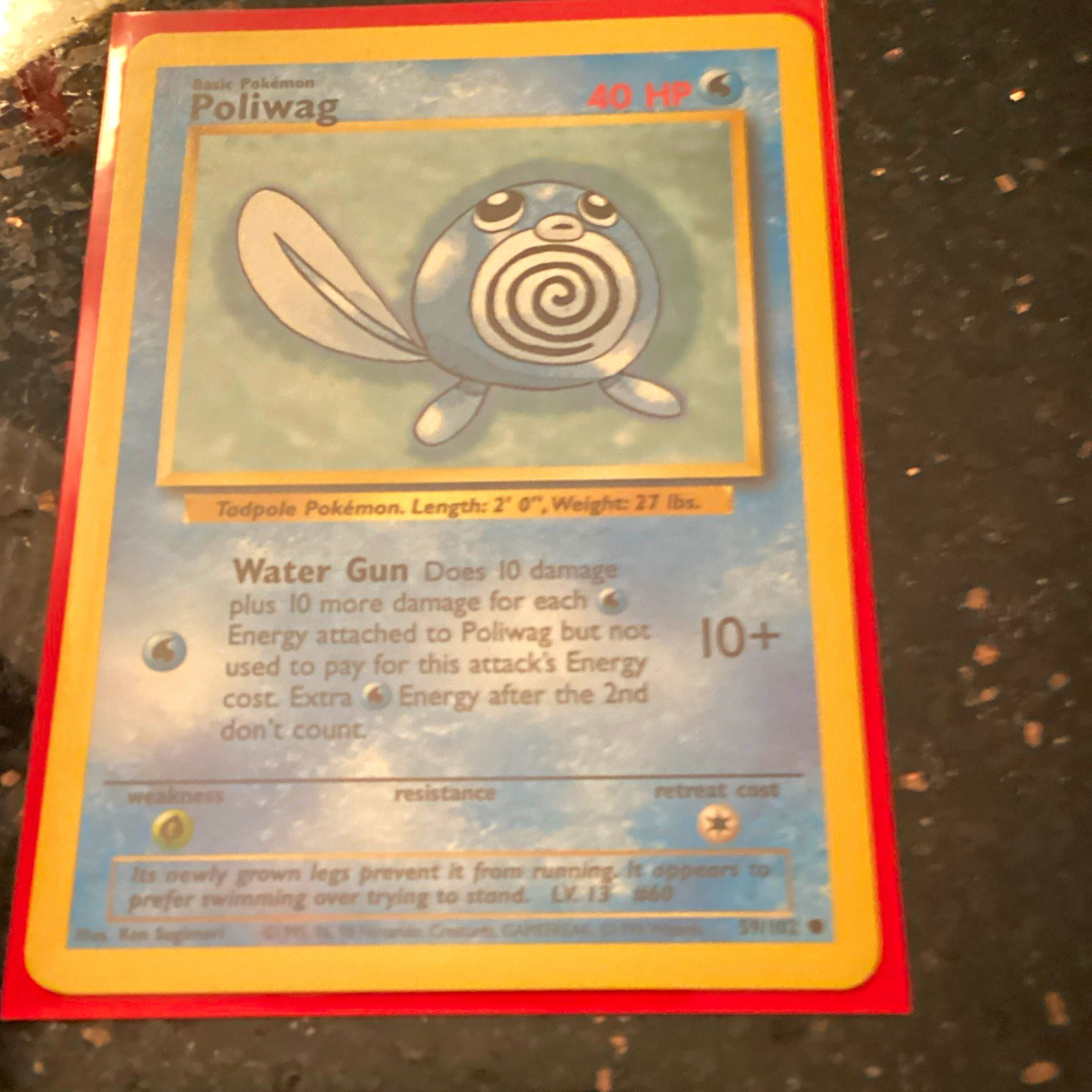 Wizards of the Coast Pokemon TCG Base Set Poliwag 59/102 Unlimited Common 1999