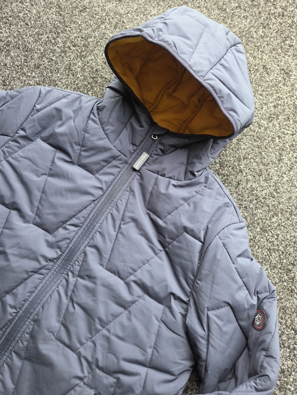 Brakeburn Men’s Navy Puffer Jacket M Yellow Lining -Lightweight & Warm image 7