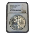 2016-W $1 AMERICAN BURNISHED SILVER EAGLE 1 OZ .999 NGC MS-70 LETTERED EDGE 8A