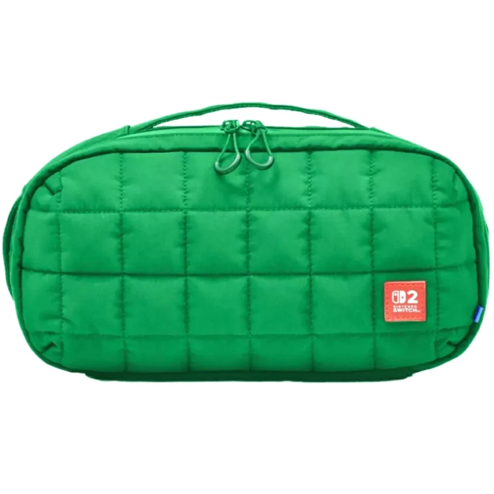 Funda acolchada mediana para consola Nintendo Switch 2 verde nueva Japón HORI Foto 2 de 4