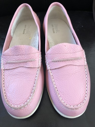 WOMENS "PROPET" CITY WALKER Pink LEATHER LOAFER SIZE 10x2e W3204