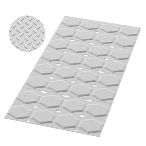 Silicone Bathtub Shower Mat Non Slip, No Suction Cups, Silicone Light Gray