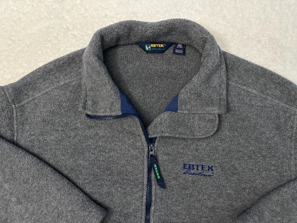 Vintage 1990s Eddie Bauer Ebtek Polartec Made In USA Zip Up Fleece Jacket XL XXL - Image 3 of 4