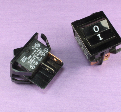 1pc Arrow England Rocker Switch ON/OFF DPST Quick Connect/Solder Lug ...