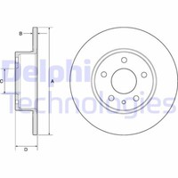 2X Delphi BG2386 Bremsscheibe FüR Alfa Romeo Fiat Lancia
