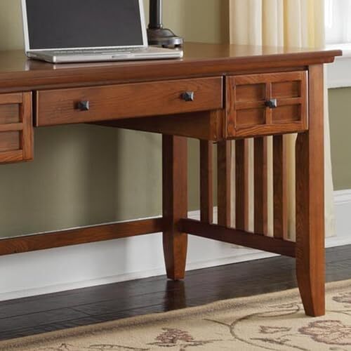 Arts & Crafts Cottage Oak Executive Desk by Home Styles eBay