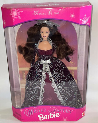 VTG 1996 Special Edition Winter Fantasy Doll Brunette Barbie Mattel #17666 NEW