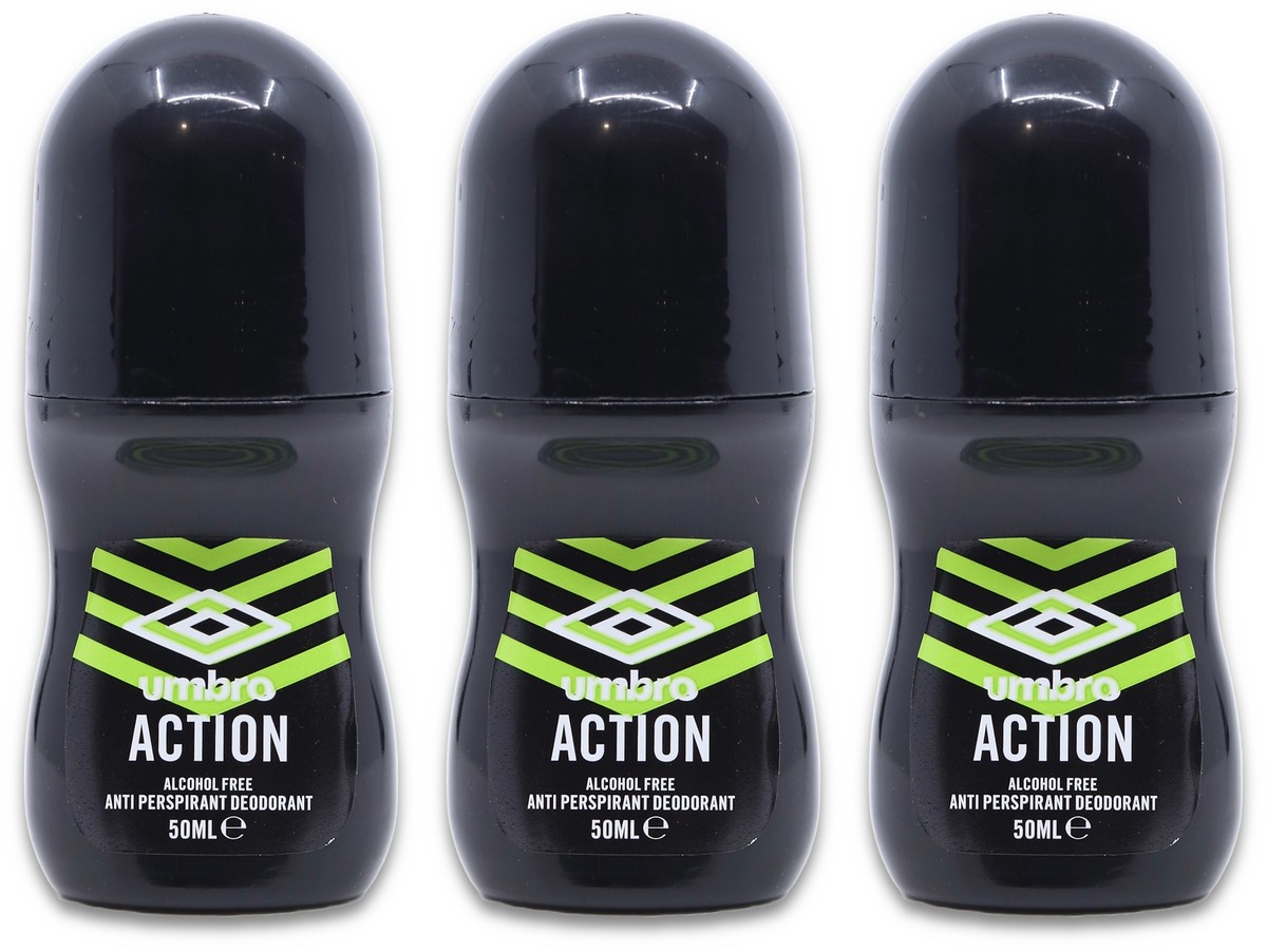 Umbro Action Roll on Anti Perspirant 50ml | Sweat Control | Long  