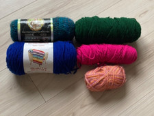 Lion Brand Homespun Yarn Blue Colonial 302 Lot Of 4 Skeins Acrylic Polyester