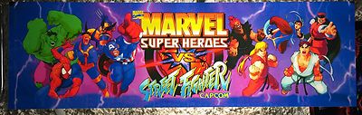 Marvel Super Heroes vs Street Fighter Arcade Marquee 26''x8''