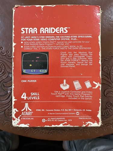Star Raiders Atari 2600 New in Box w/Game, Video Touch Pad & DC Comic - Picture 2 of 5