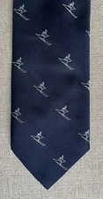 Vintage Mark Fore & Strike Tie Robert Talbott Blue w/ Skiers Silk, Dacron 3"x57"