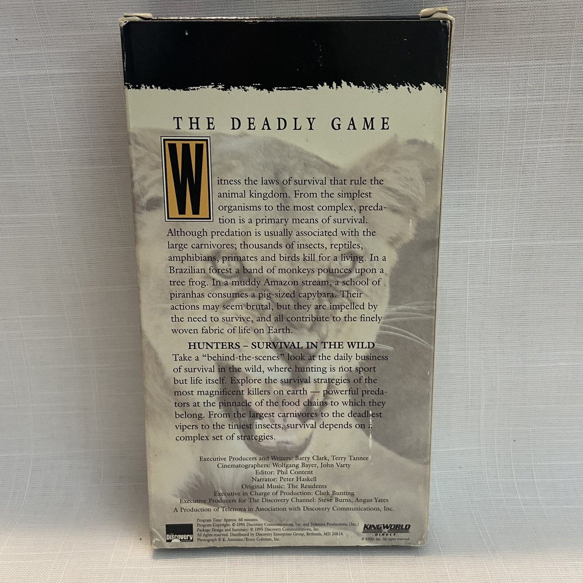 The Discovery Channel Hunters The Deadly Game VHS 60 Min 1995 Lion
