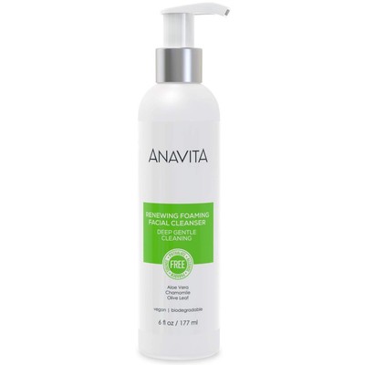 Anavita Renewing Foaming Facial Cleanser w/Natural & Organic Botanicals for D...