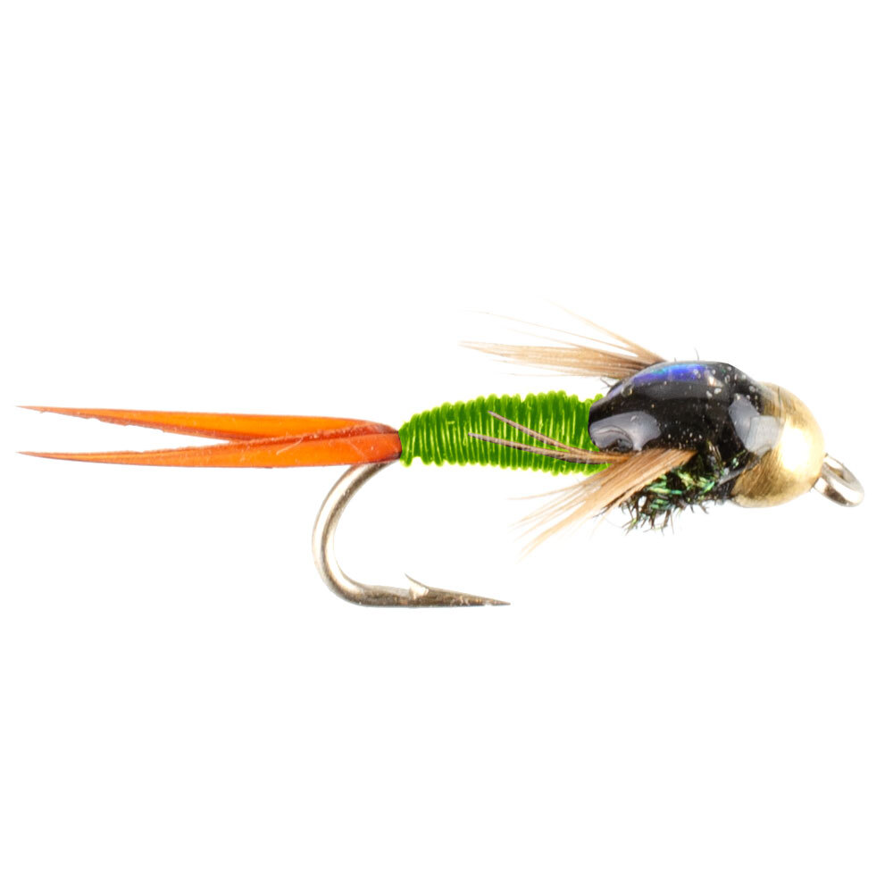 Gold Bead Chartreuse Copper John Nymph Fly Fishing Flies 1 Dozen Wholesale Flies eBay