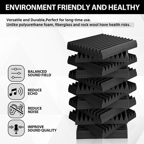 24-96PCS Studio Foam Panels Professional Sound Absorbing Soundproof Wall Panel - Picture 6 of 19