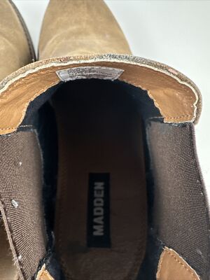 MADDEN Mens Brown Cushioned Goring Maxxin Round Toe Block  display picture 2
