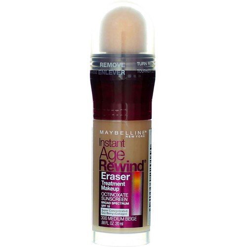 3 Pack Maybelline Instant Age Rewind Eraser Treatment Makeup, Medium Beige 30... - 第 1/5 張圖片
