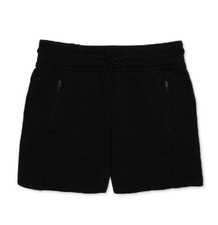 Wonder Nation Boys Elastic Waist Black Lounge Shorts W/Zip Pockets Size S 6-7