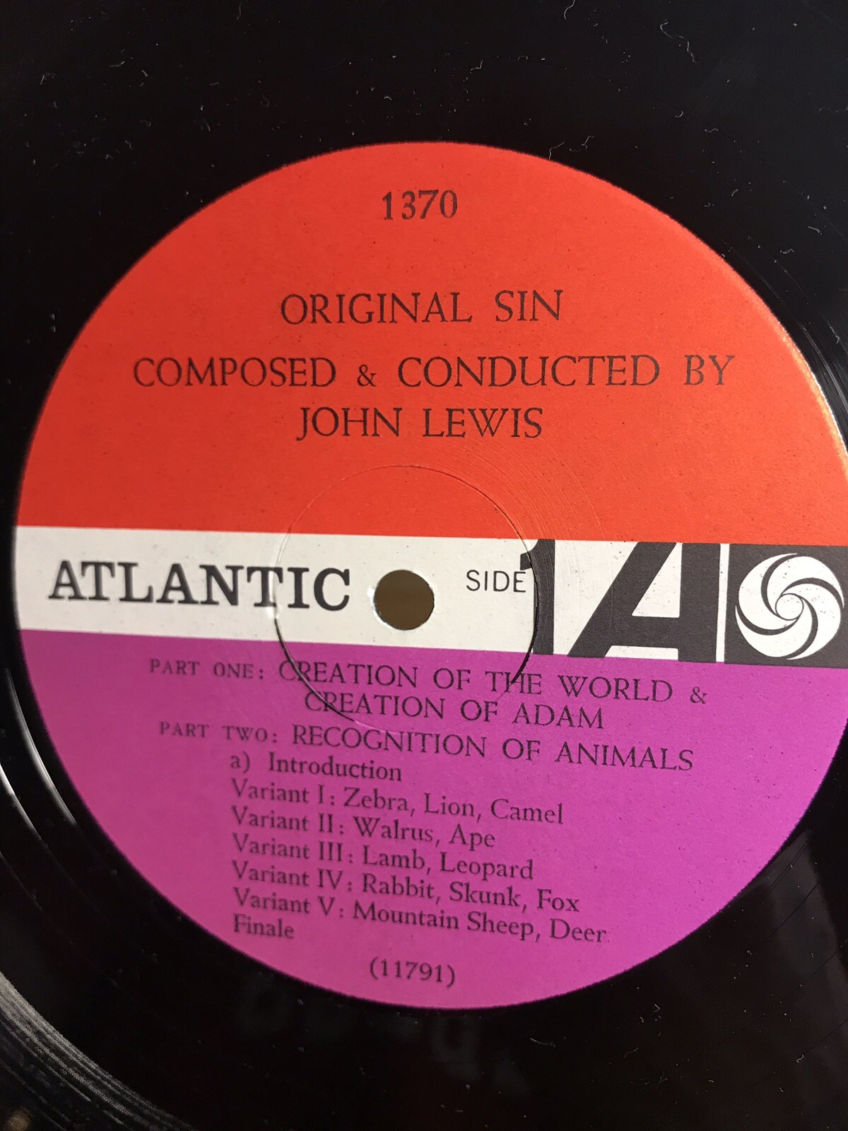 John Lewis Original Sin Atlantic Vinyl Record Album eBay