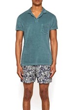ORLEBAR BROWN Sage Tailored Fit Towelling Resort Men's Polo T-Shirt Size XL NEW 