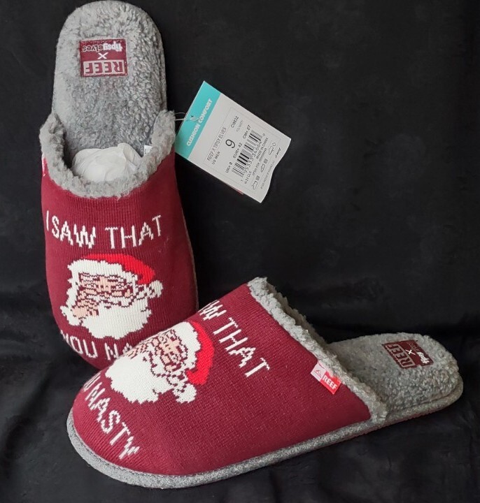 SAOLA REEF Ciabatte Babbo Natale Uomo 9 Camere da Letto Slip On Divertenti Suola in Gomma