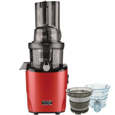 Kuvings REVO830 Wide Feed Slow Juicer in Rot mit Zubehörpaket