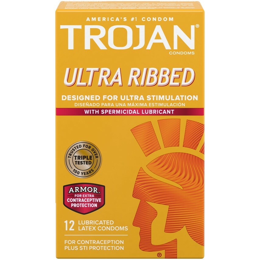 Trojan Ultra Ribbed Armor Spermicidal Lubricated Latex Condoms | eBay Trojan Ultra Ribbed Armor Spermicidal Lubricated Latex Condoms | eBay