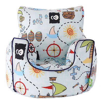 Baumwolle Pirateninsel Sitzsack Sessel mit Bohnen Kleinkindgröße von Bean Lazy